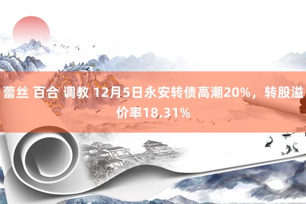 蕾丝 百合 调教 12月5日永安转债高潮20%，转股溢价率18.31%