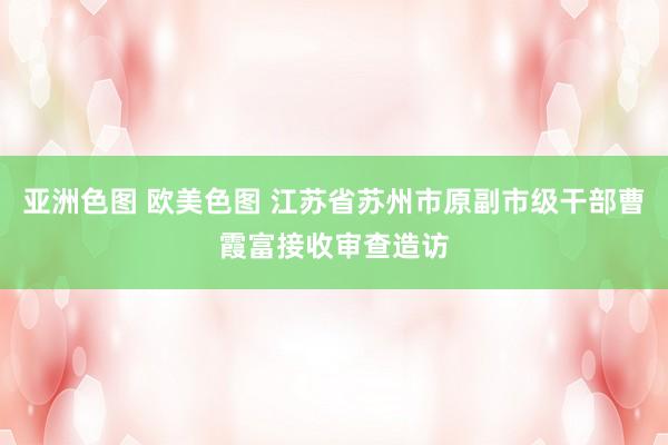 亚洲色图 欧美色图 江苏省苏州市原副市级干部曹霞富接收审查造访