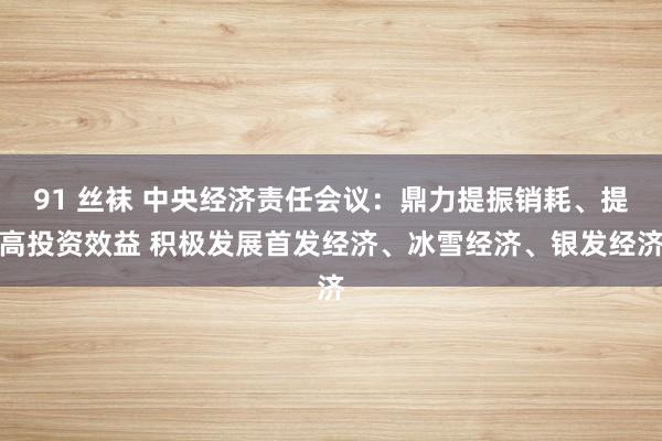 91 丝袜 中央经济责任会议：鼎力提振销耗、提高投资效益 积极发展首发经济、冰雪经济、银发经济