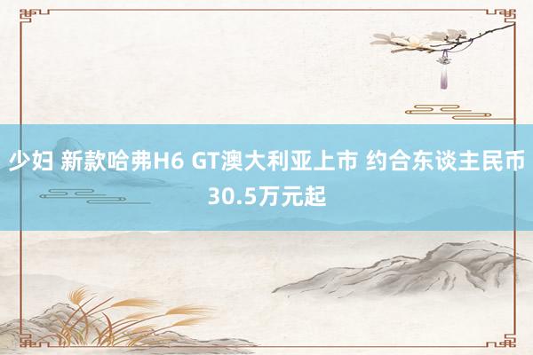 少妇 新款哈弗H6 GT澳大利亚上市 约合东谈主民币30.5万元起