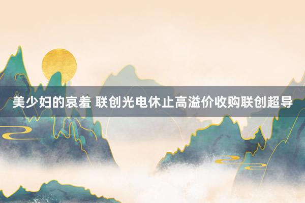 美少妇的哀羞 联创光电休止高溢价收购联创超导