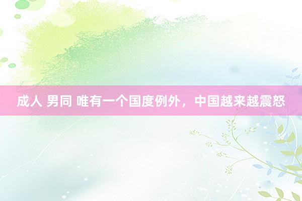 成人 男同 唯有一个国度例外，中国越来越震怒