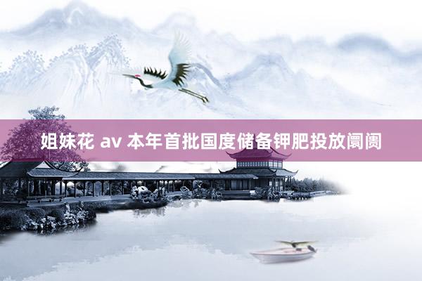 姐妹花 av 本年首批国度储备钾肥投放阛阓