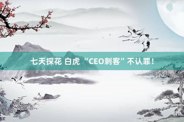 七天探花 白虎 “CEO刺客”不认罪！