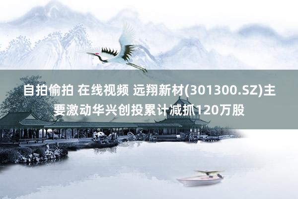 自拍偷拍 在线视频 远翔新材(301300.SZ)主要激动华兴创投累计减抓120万股