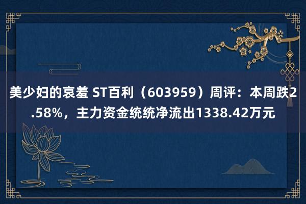 美少妇的哀羞 ST百利（603959）周评：本周跌2.58%，主力资金统统净流出1338.42万元