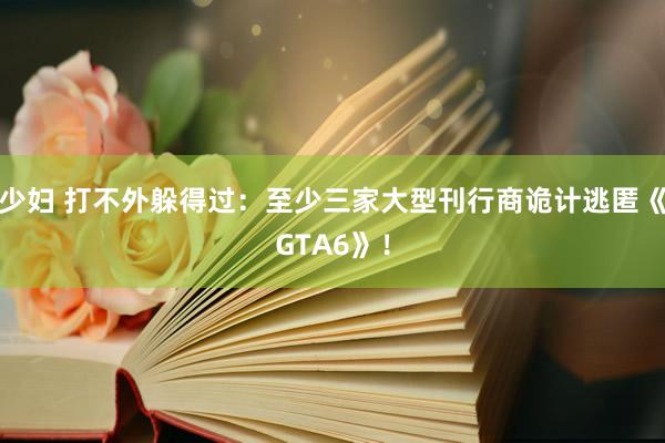 少妇 打不外躲得过：至少三家大型刊行商诡计逃匿《GTA6》！