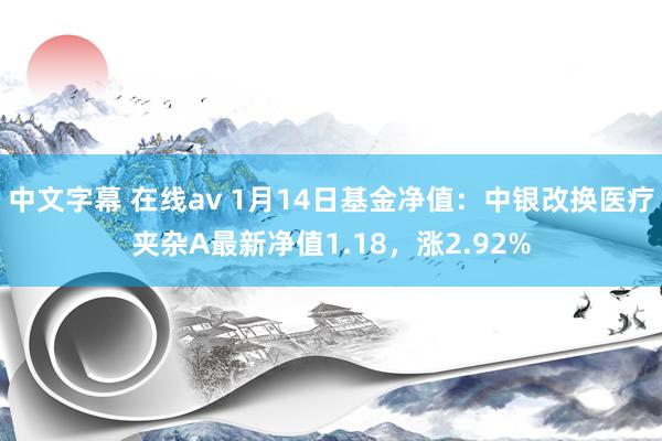 中文字幕 在线av 1月14日基金净值：中银改换医疗夹杂A最新净值1.18，涨2.92%