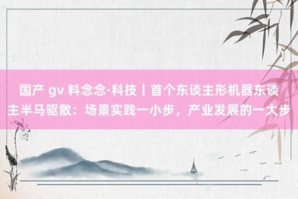 国产 gv 料念念·科技丨首个东谈主形机器东谈主半马驱散：场景实践一小步，产业发展的一大步